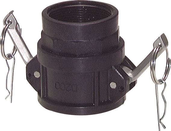 Exemplary representation: Quick coupling socket with female thread, polypropylene