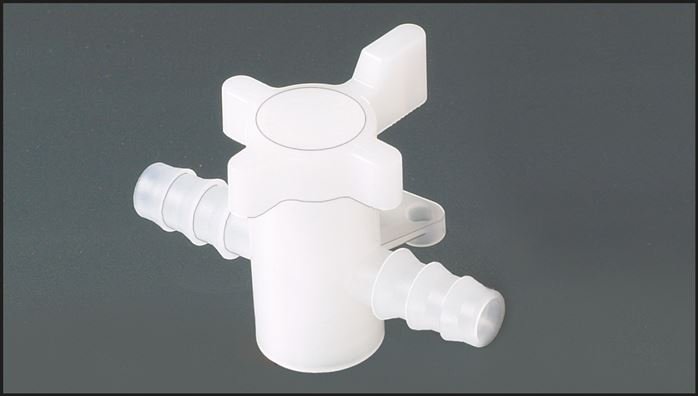 Exemplary representation: 2-way hose valve of PVDF